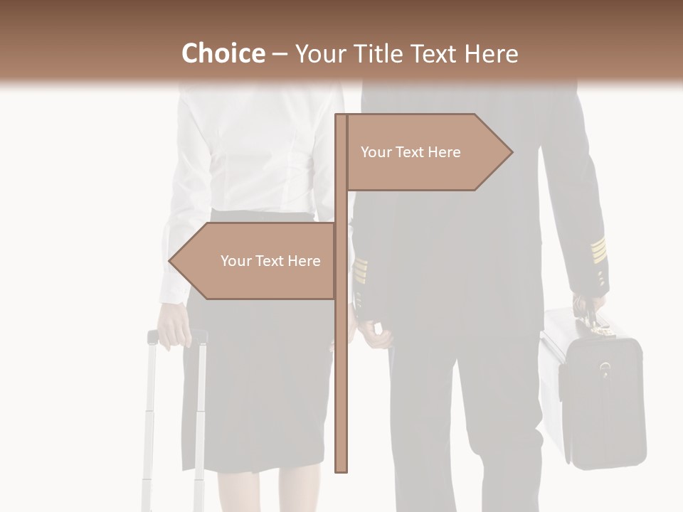 Men Stripes Baggage PowerPoint Template