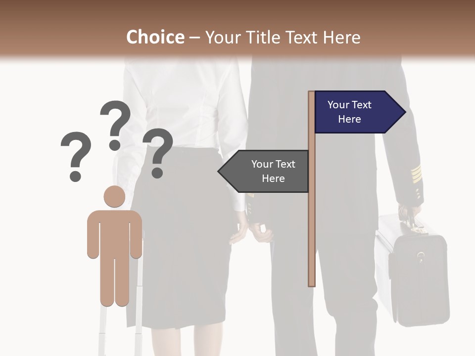 Men Stripes Baggage PowerPoint Template