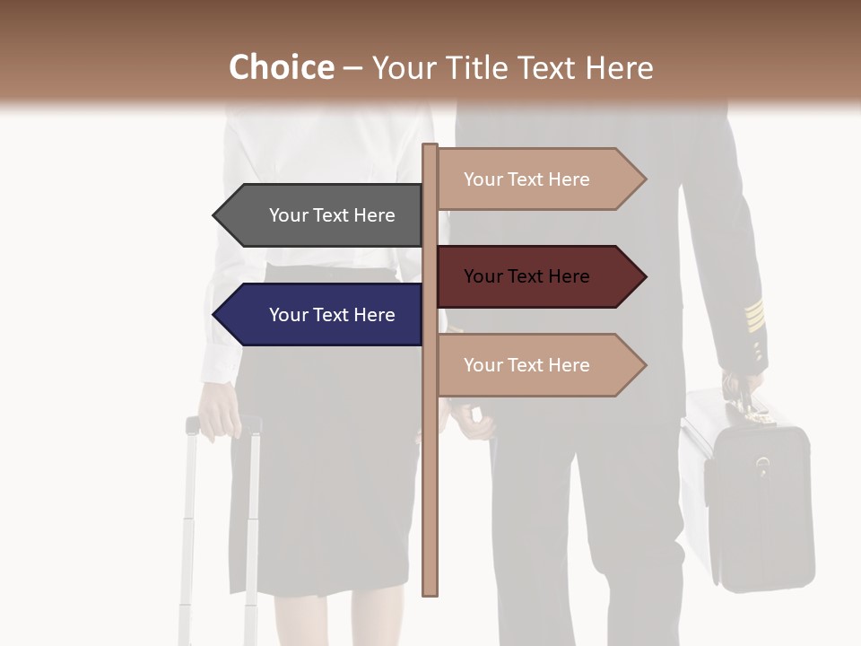 Men Stripes Baggage PowerPoint Template