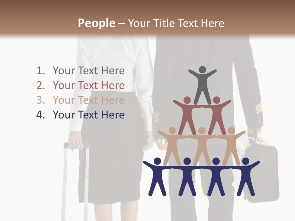 Men Stripes Baggage PowerPoint Template