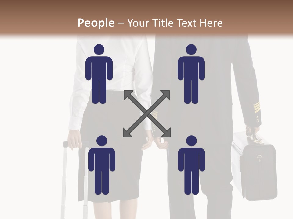 Men Stripes Baggage PowerPoint Template