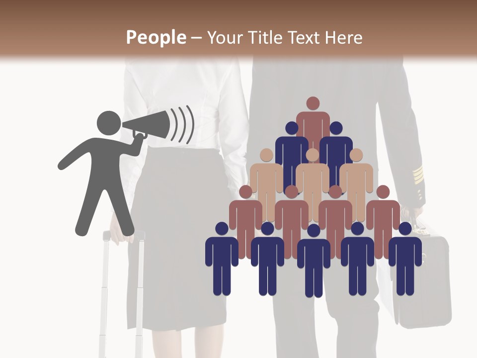 Men Stripes Baggage PowerPoint Template