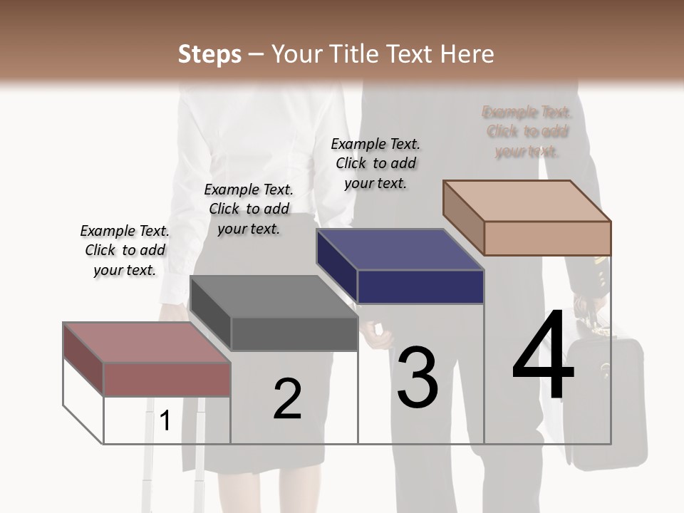 Men Stripes Baggage PowerPoint Template