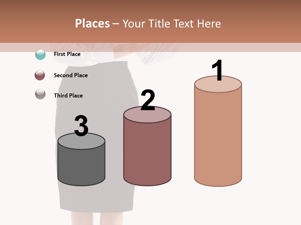 Mature Smiling Isolated PowerPoint Template