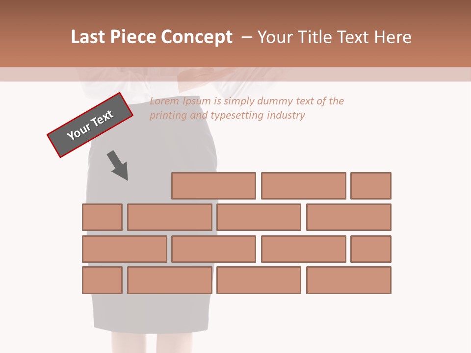 Mature Smiling Isolated PowerPoint Template