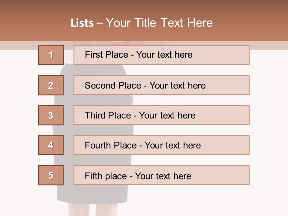 Mature Smiling Isolated PowerPoint Template