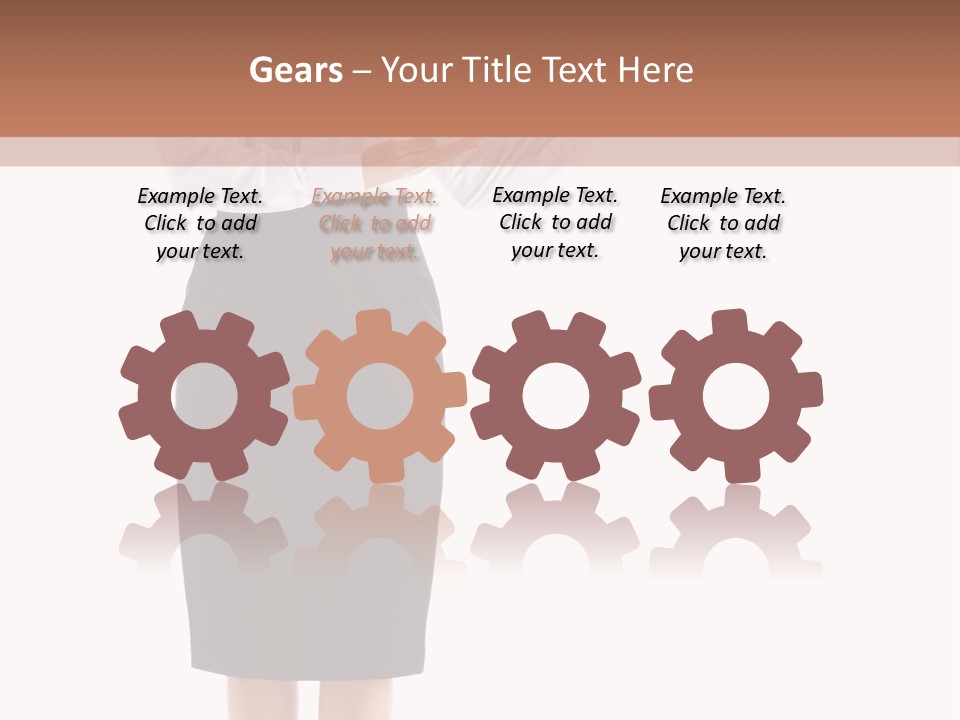 Mature Smiling Isolated PowerPoint Template