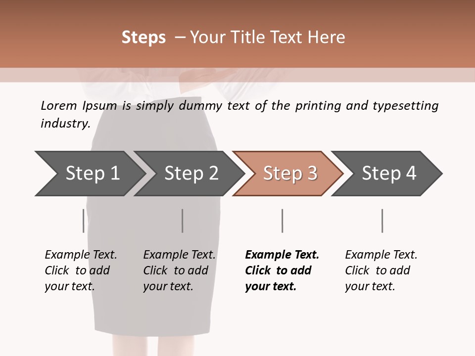 Mature Smiling Isolated PowerPoint Template