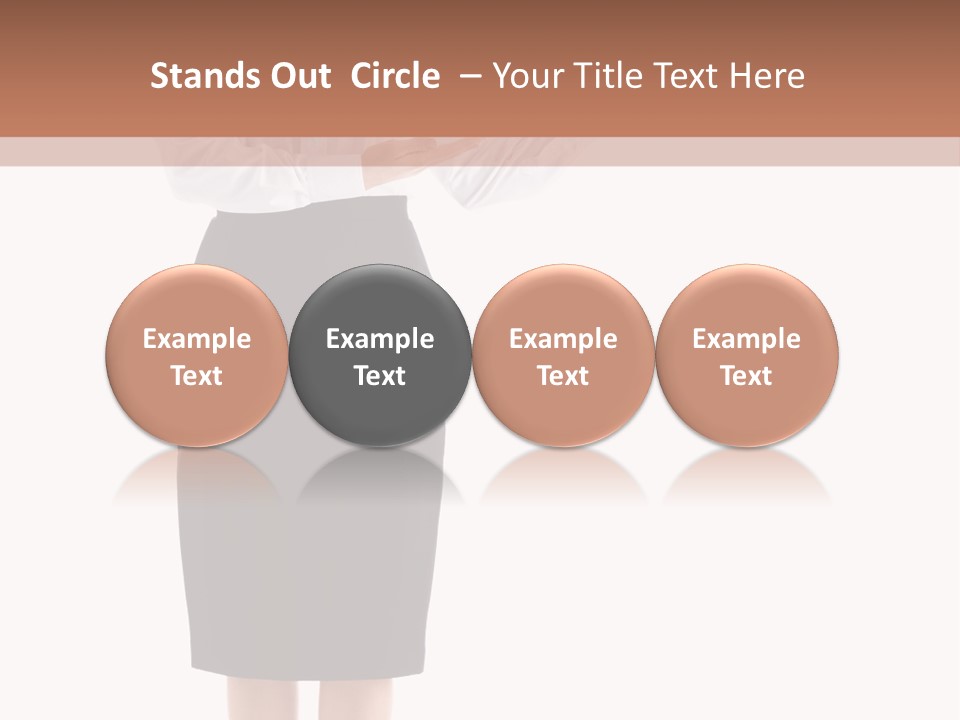 Mature Smiling Isolated PowerPoint Template