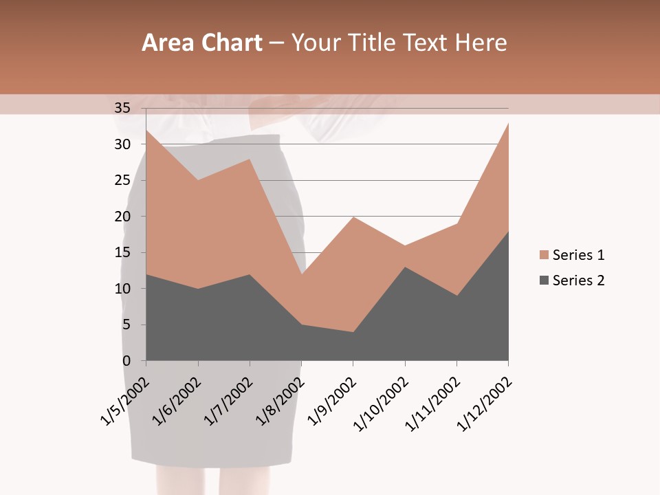 Mature Smiling Isolated PowerPoint Template