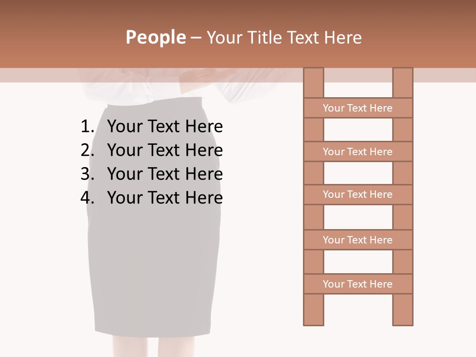 Mature Smiling Isolated PowerPoint Template