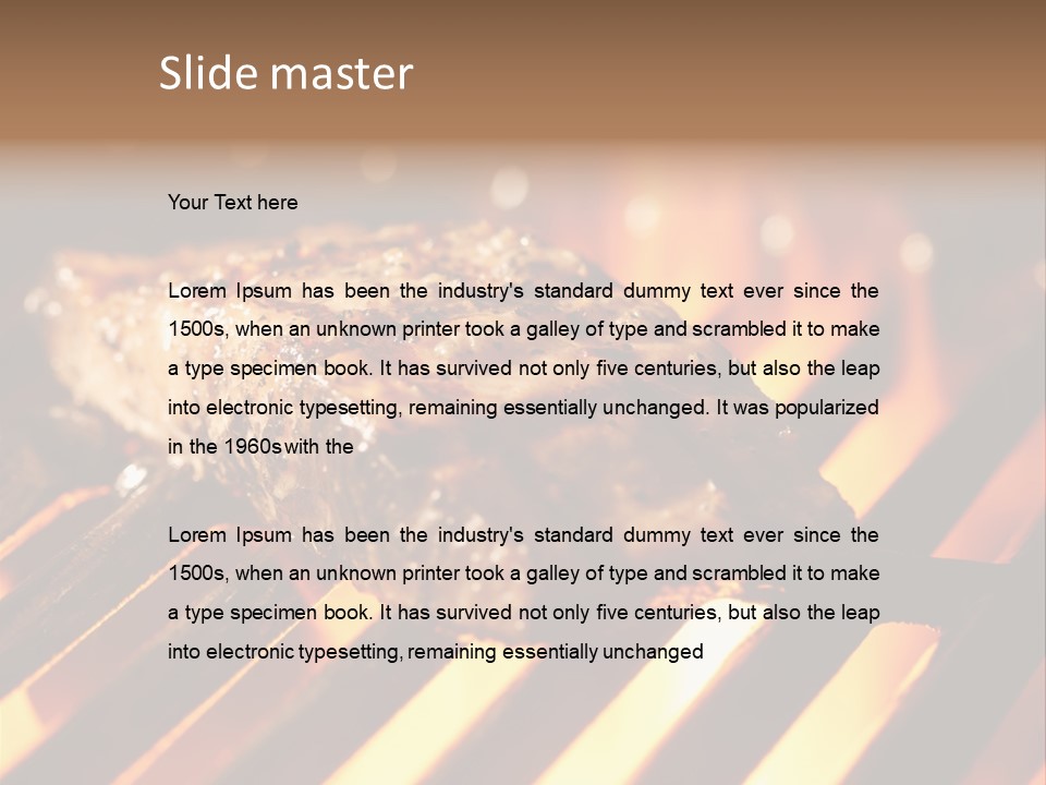 Grilling Barbeque Fire PowerPoint Template