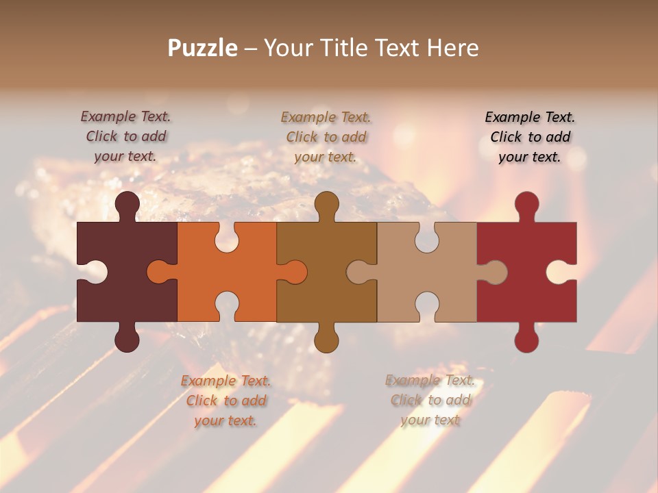 Grilling Barbeque Fire PowerPoint Template