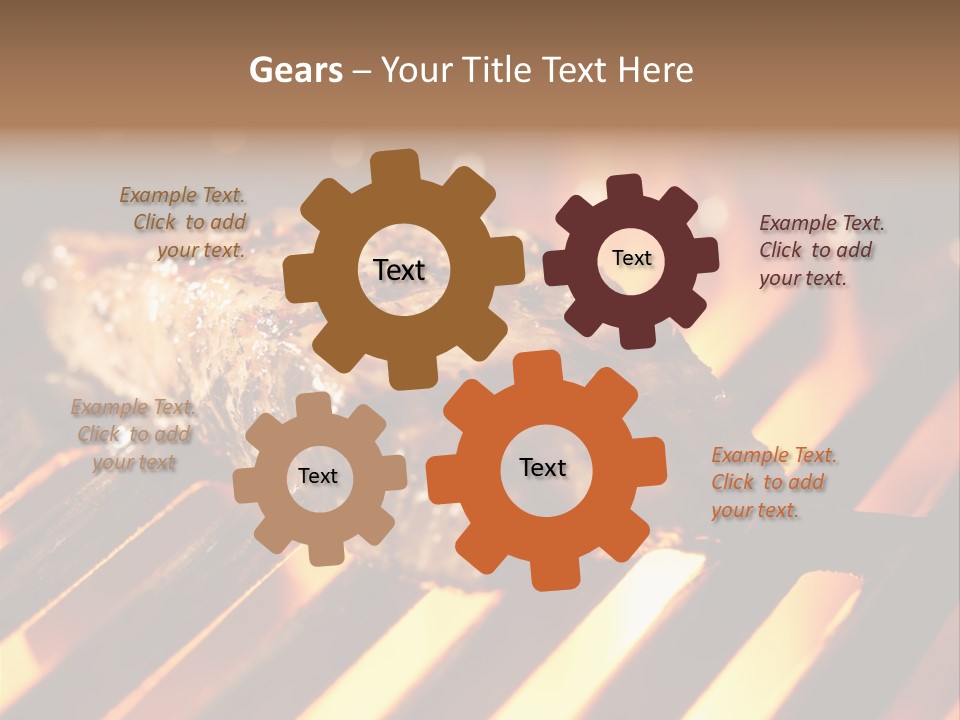 Grilling Barbeque Fire PowerPoint Template