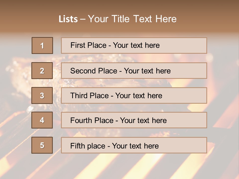 Grilling Barbeque Fire PowerPoint Template