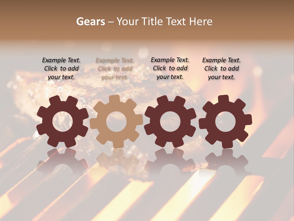 Grilling Barbeque Fire PowerPoint Template