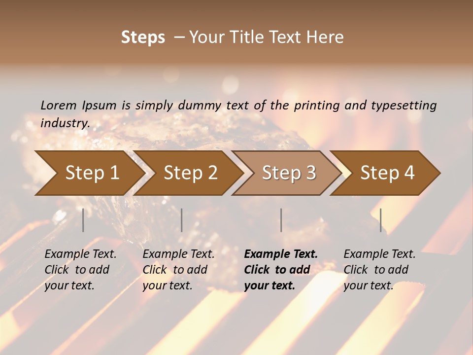 Grilling Barbeque Fire PowerPoint Template