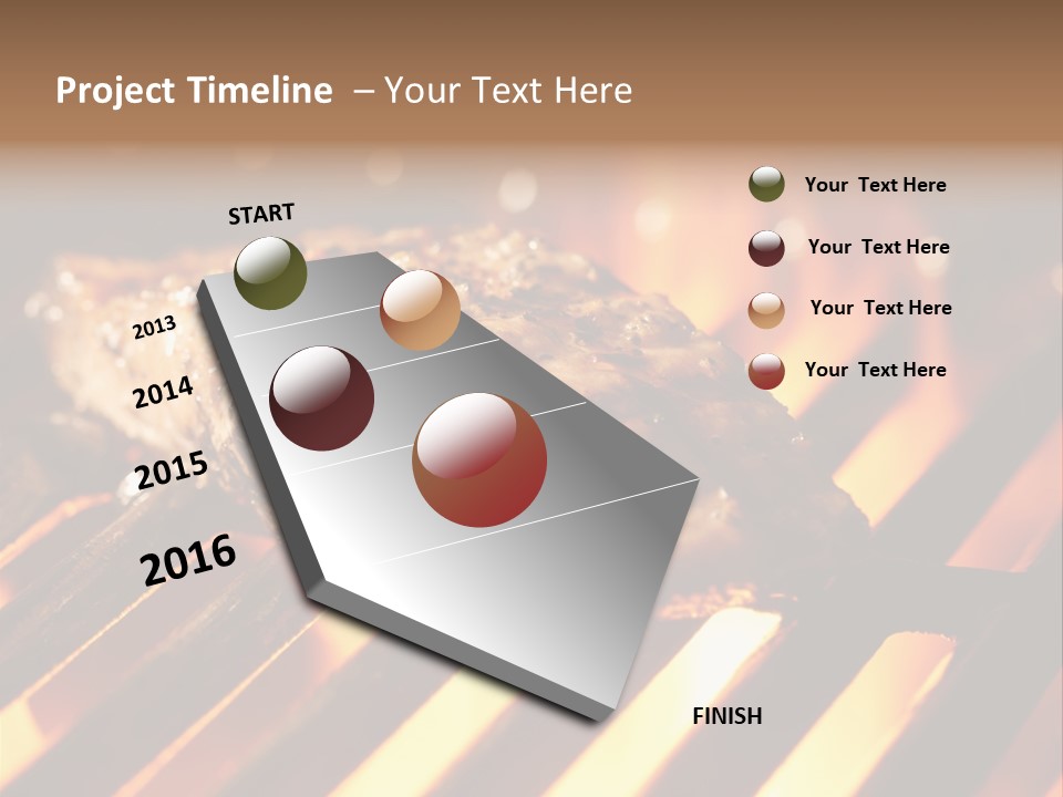 Grilling Barbeque Fire PowerPoint Template
