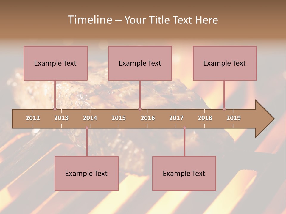 Grilling Barbeque Fire PowerPoint Template