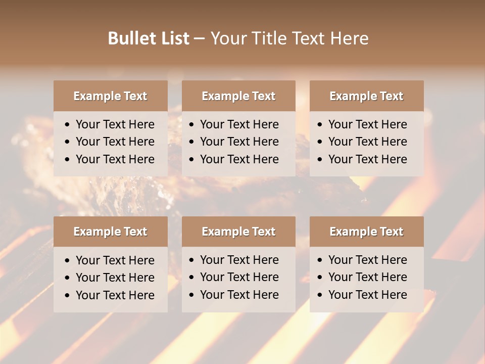 Grilling Barbeque Fire PowerPoint Template