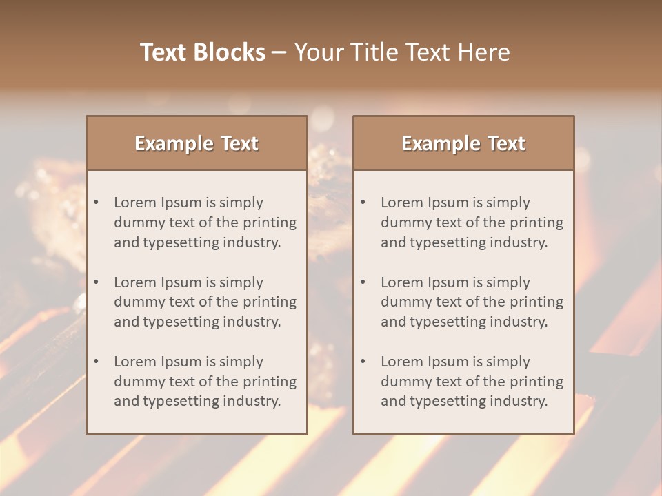 Grilling Barbeque Fire PowerPoint Template