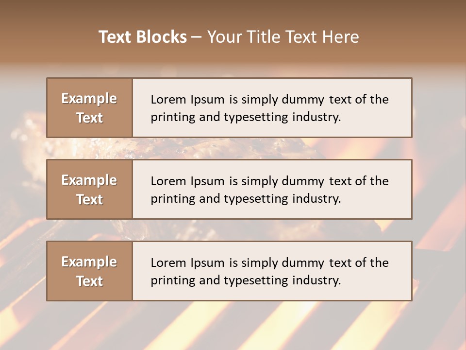 Grilling Barbeque Fire PowerPoint Template