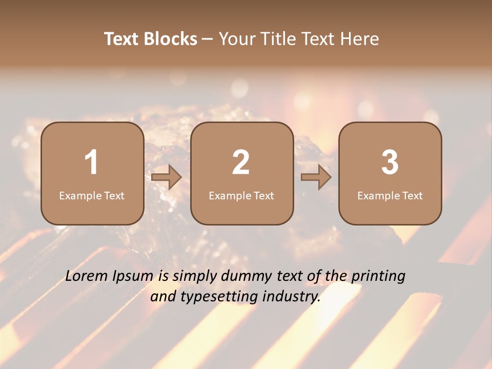 Grilling Barbeque Fire PowerPoint Template