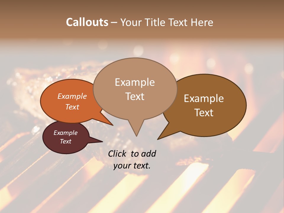 Grilling Barbeque Fire PowerPoint Template