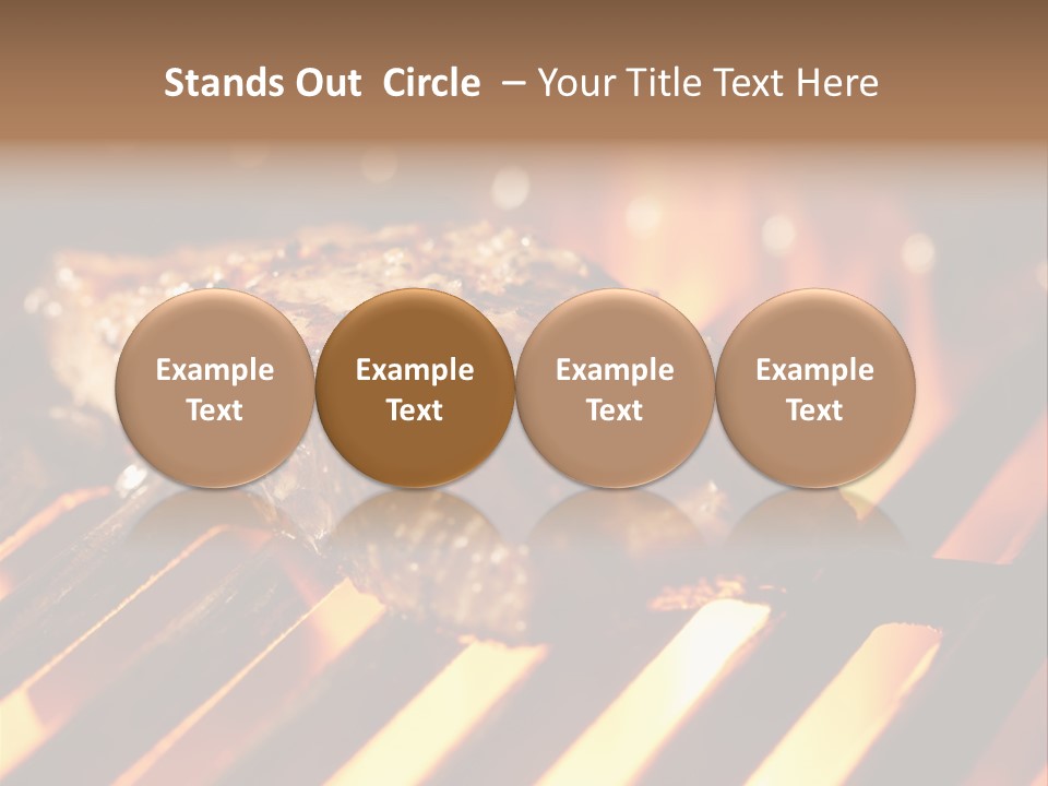 Grilling Barbeque Fire PowerPoint Template