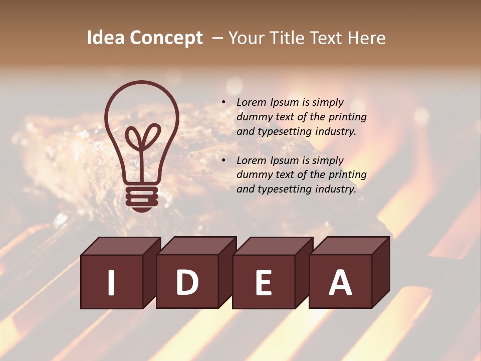 Grilling Barbeque Fire PowerPoint Template