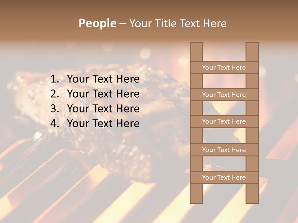 Grilling Barbeque Fire PowerPoint Template