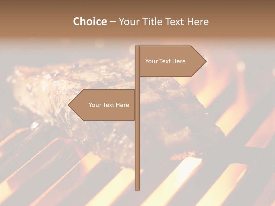 Grilling Barbeque Fire PowerPoint Template