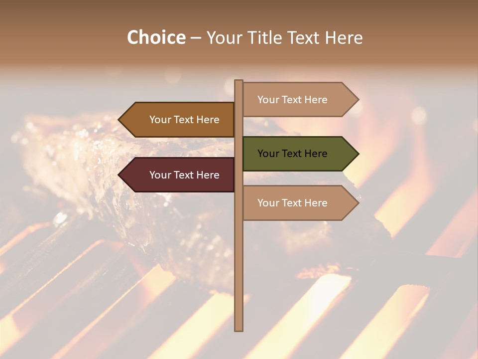 Grilling Barbeque Fire PowerPoint Template