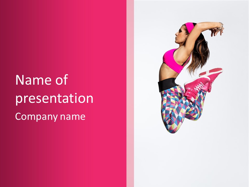 Agility Action Girl PowerPoint Template