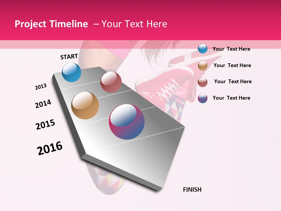 Agility Action Girl PowerPoint Template