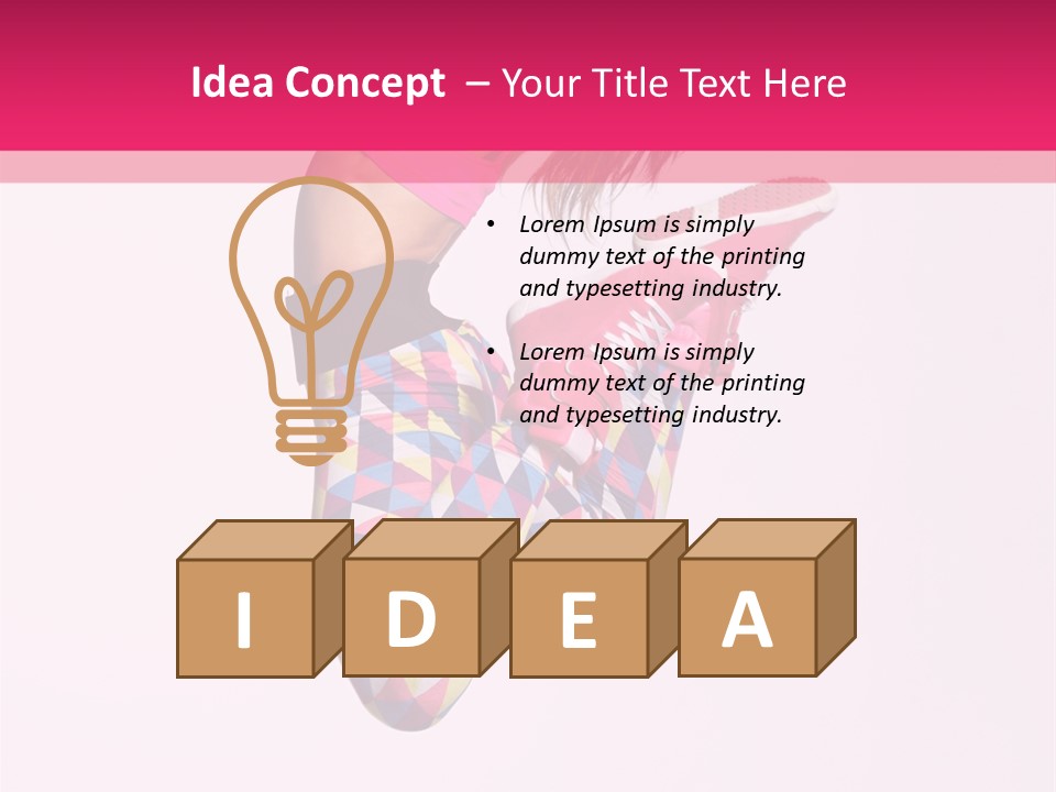 Agility Action Girl PowerPoint Template