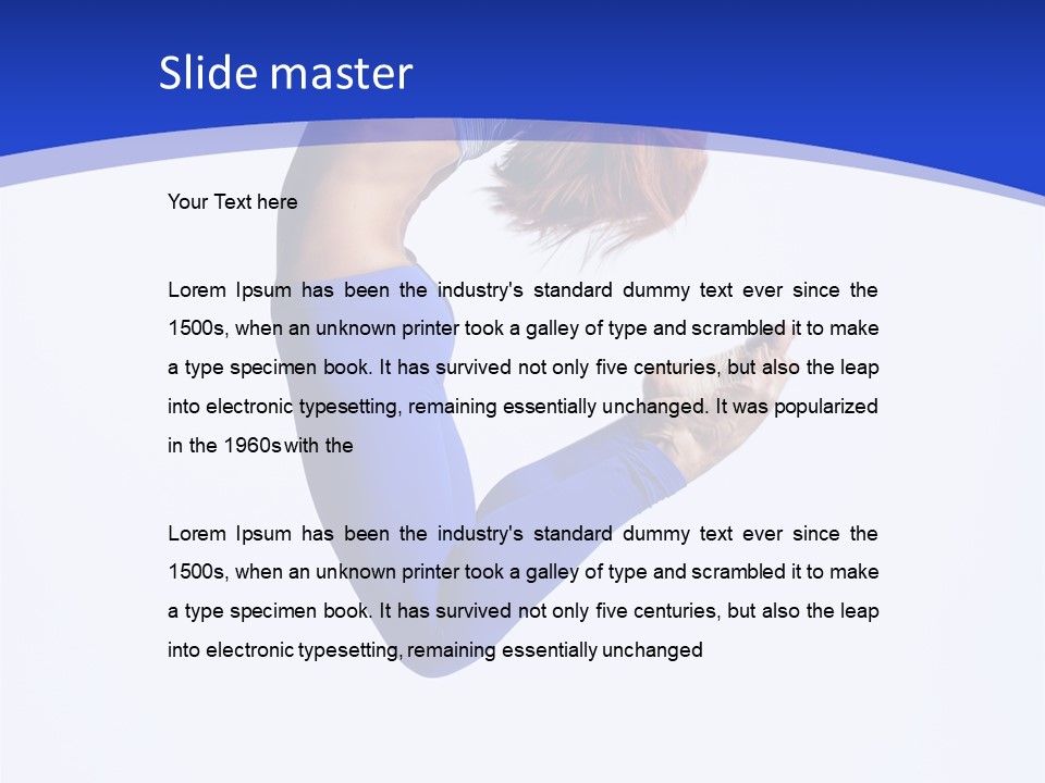 Woman Exercise Grace PowerPoint Template