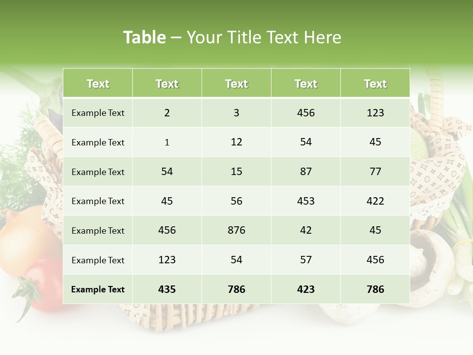 Natural Fresh Healthy Eating PowerPoint Template