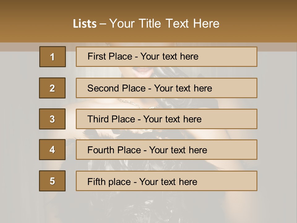 Carbaret Red Lady PowerPoint Template