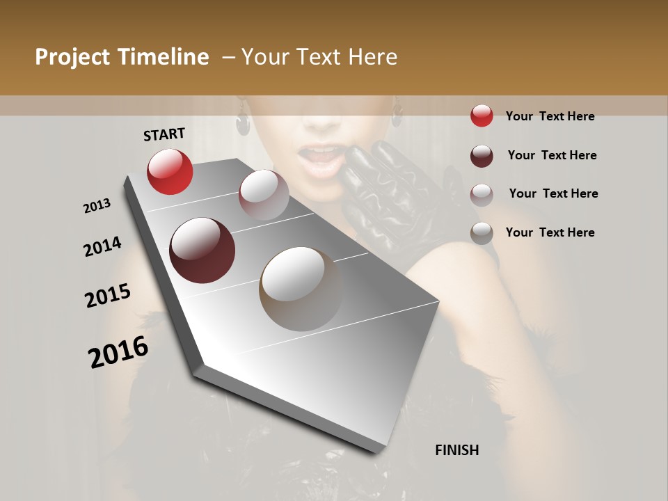 Carbaret Red Lady PowerPoint Template