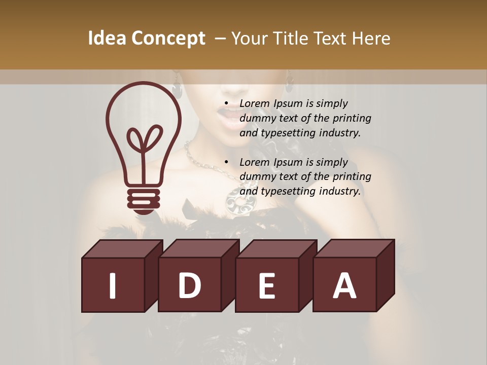 Carbaret Red Lady PowerPoint Template