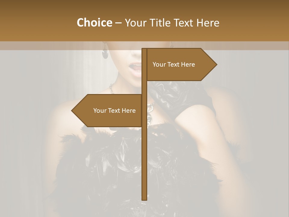 Carbaret Red Lady PowerPoint Template