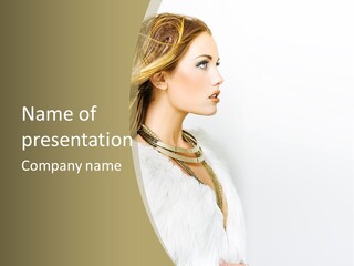 Hairstyle Contemporary Sexy PowerPoint Template