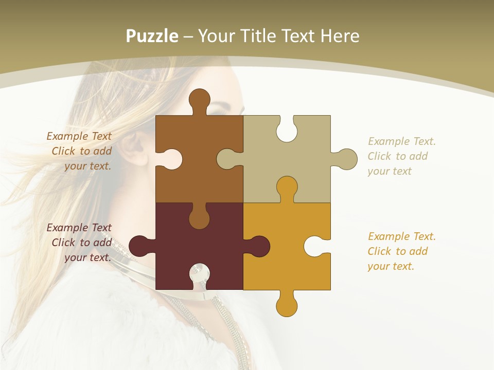 Hairstyle Contemporary Sexy PowerPoint Template