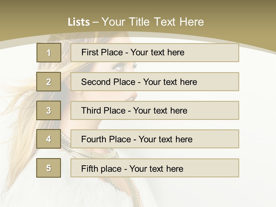 Hairstyle Contemporary Sexy PowerPoint Template