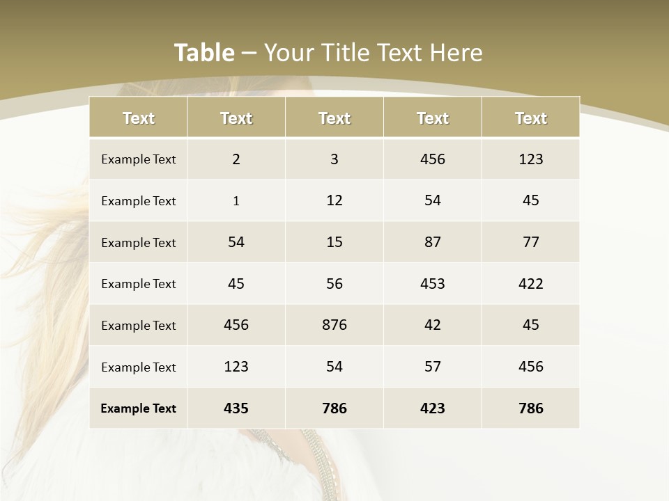 Hairstyle Contemporary Sexy PowerPoint Template