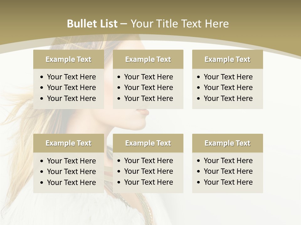 Hairstyle Contemporary Sexy PowerPoint Template