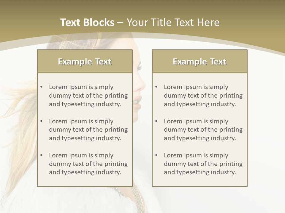 Hairstyle Contemporary Sexy PowerPoint Template