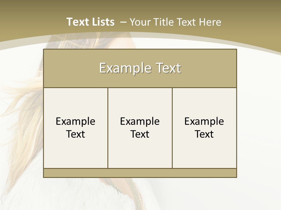 Hairstyle Contemporary Sexy PowerPoint Template