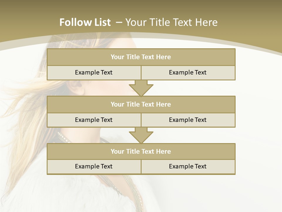 Hairstyle Contemporary Sexy PowerPoint Template